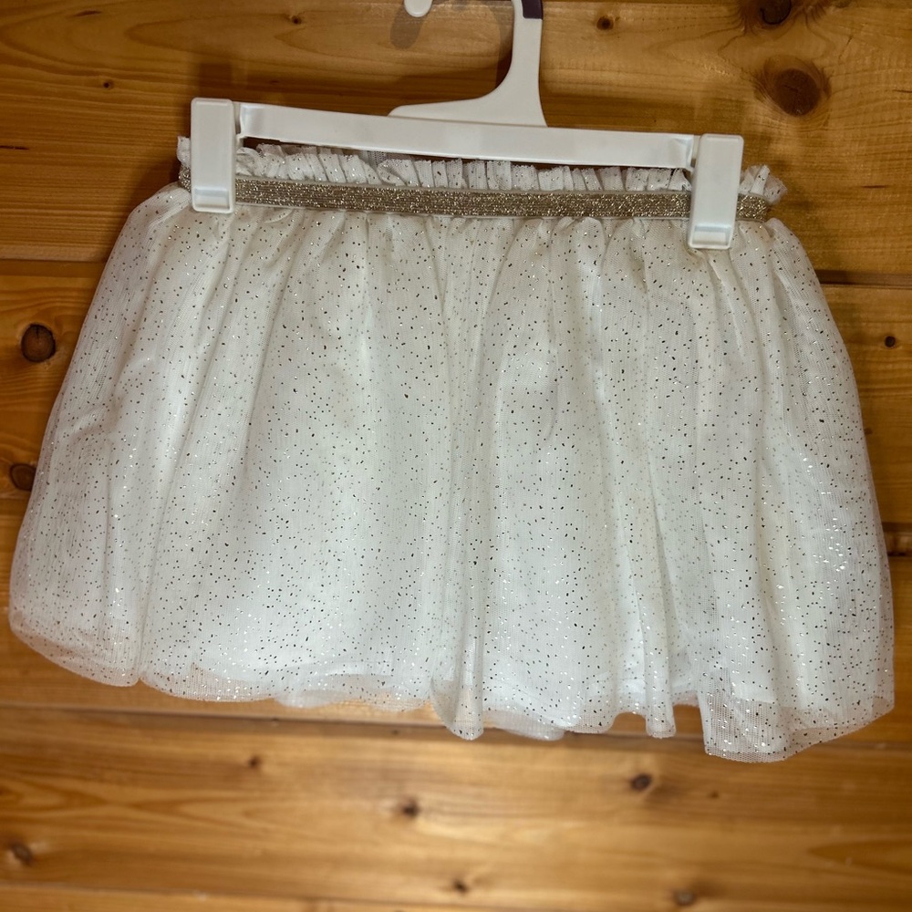 Cat & Jack Sparkling White Tulle Skirt